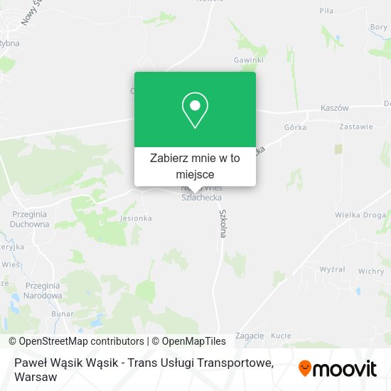 Mapa Paweł Wąsik Wąsik - Trans Usługi Transportowe