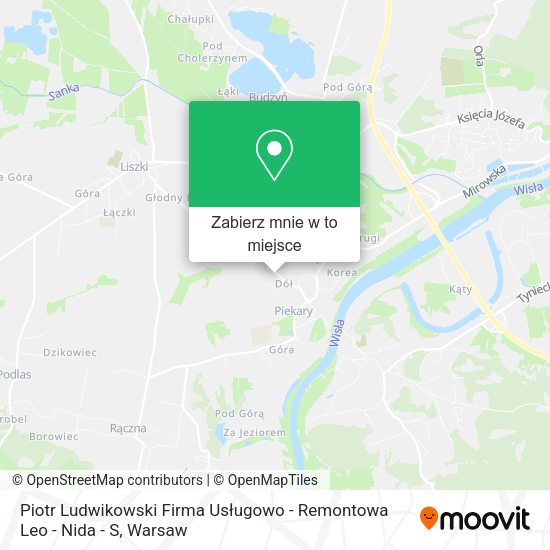 Mapa Piotr Ludwikowski Firma Usługowo - Remontowa Leo - Nida - S