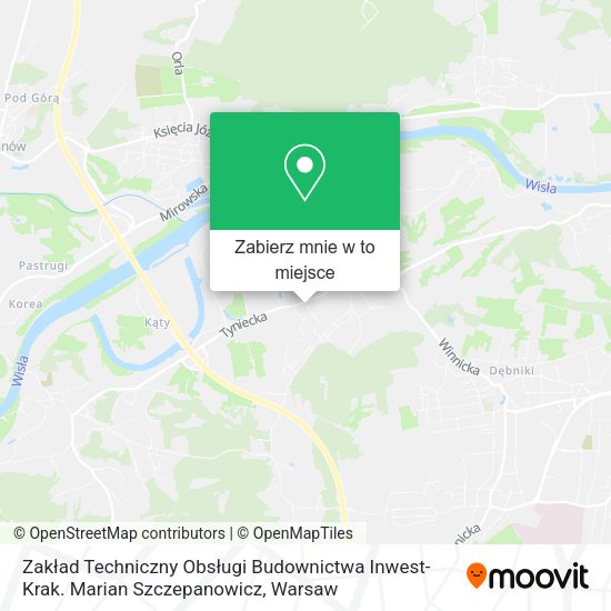 Mapa Zakład Techniczny Obsługi Budownictwa Inwest-Krak. Marian Szczepanowicz