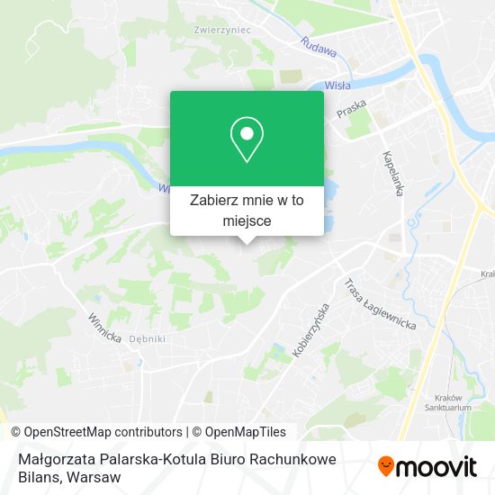 Mapa Małgorzata Palarska-Kotula Biuro Rachunkowe Bilans