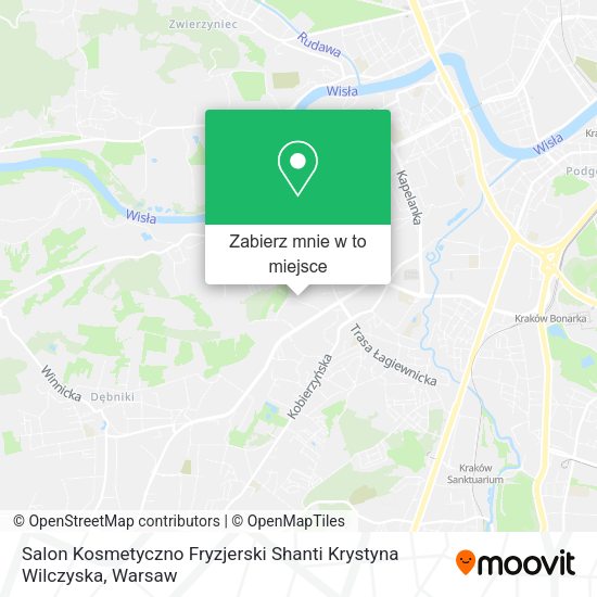 Mapa Salon Kosmetyczno Fryzjerski Shanti Krystyna Wilczyska