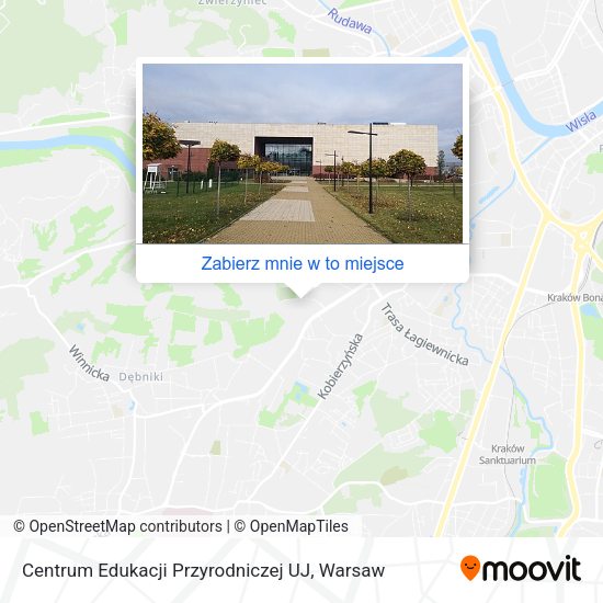 Mapa Centrum Edukacji Przyrodniczej UJ