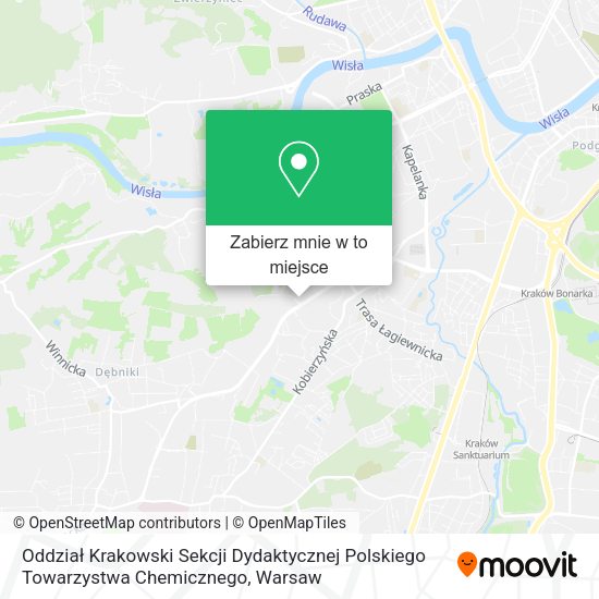 Mapa Oddział Krakowski Sekcji Dydaktycznej Polskiego Towarzystwa Chemicznego