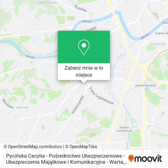 Mapa Pycińska Cecylia - Pośrednictwo Ubezpieczeniowe - Ubezpieczenia Majątkowe i Komunikacyjne - Warta