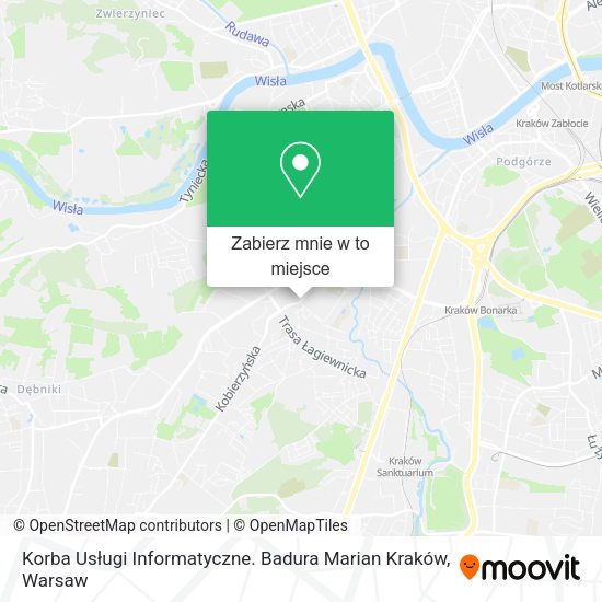 Mapa Korba Usługi Informatyczne. Badura Marian Kraków