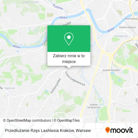 Mapa Przedłużanie Rzęs Lashlesia Kraków