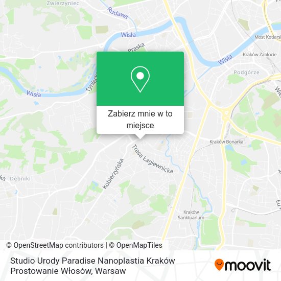 Mapa Studio Urody Paradise Nanoplastia Kraków Prostowanie Włosów