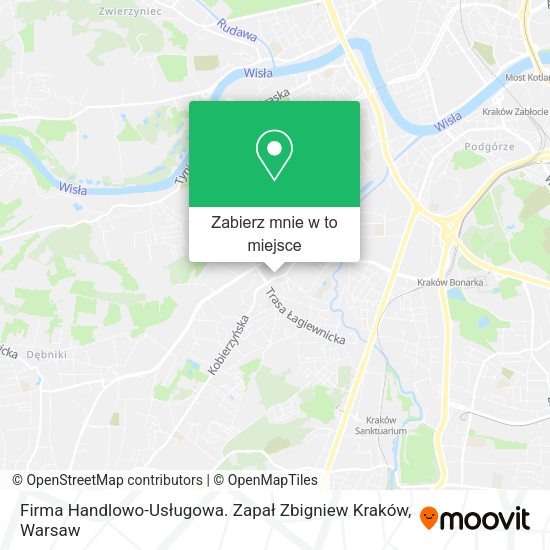 Mapa Firma Handlowo-Usługowa. Zapał Zbigniew Kraków