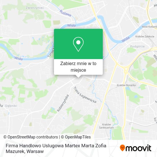 Mapa Firma Handlowo Uslugowa Martex Marta Zofia Mazurek