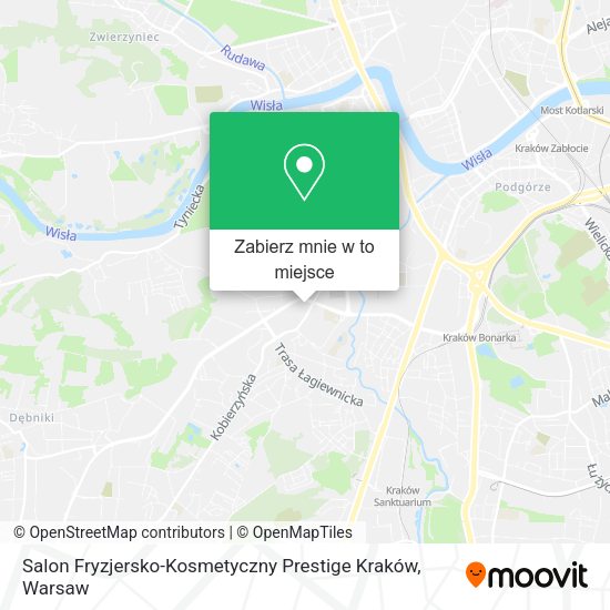 Mapa Salon Fryzjersko-Kosmetyczny Prestige Kraków