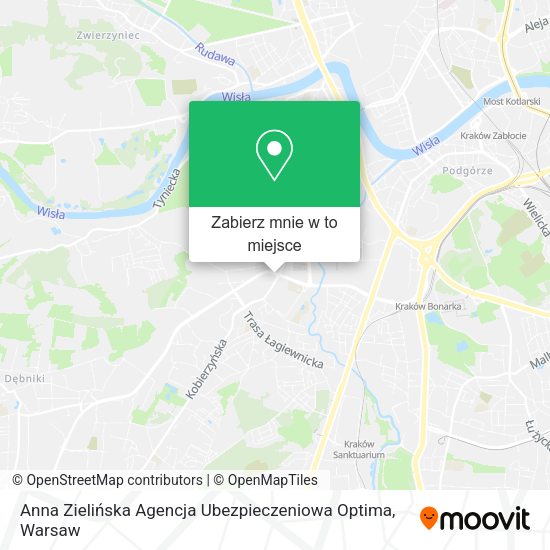 Mapa Anna Zielińska Agencja Ubezpieczeniowa Optima