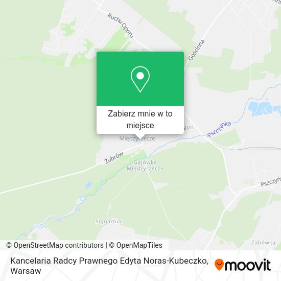 Mapa Kancelaria Radcy Prawnego Edyta Noras-Kubeczko