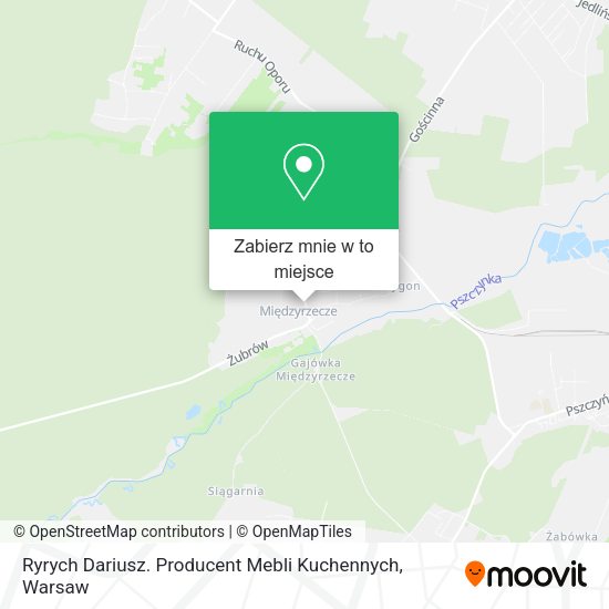 Mapa Ryrych Dariusz. Producent Mebli Kuchennych