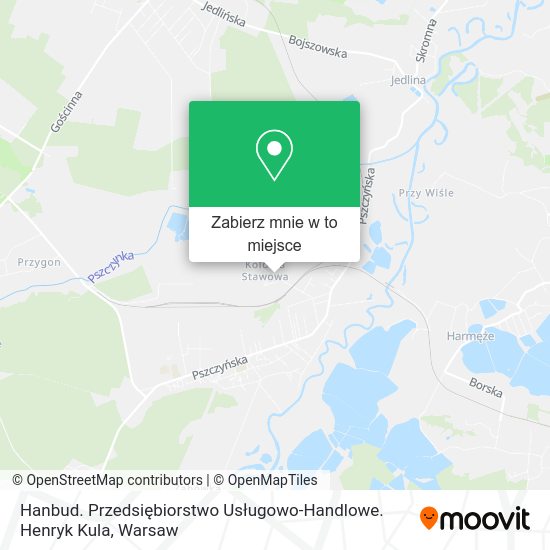 Mapa Hanbud. Przedsiębiorstwo Usługowo-Handlowe. Henryk Kula