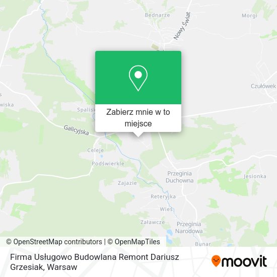 Mapa Firma Usługowo Budowlana Remont Dariusz Grzesiak