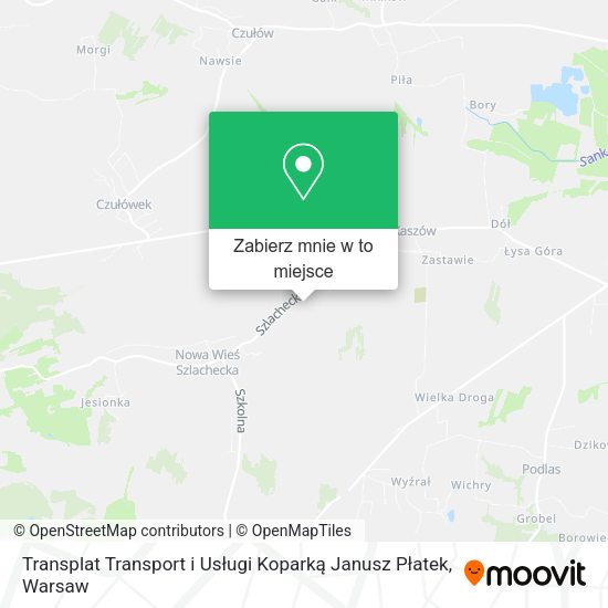 Mapa Transplat Transport i Usługi Koparką Janusz Płatek