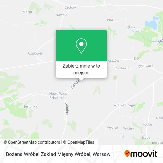 Mapa Bożena Wróbel Zakład Mięsny Wróbel