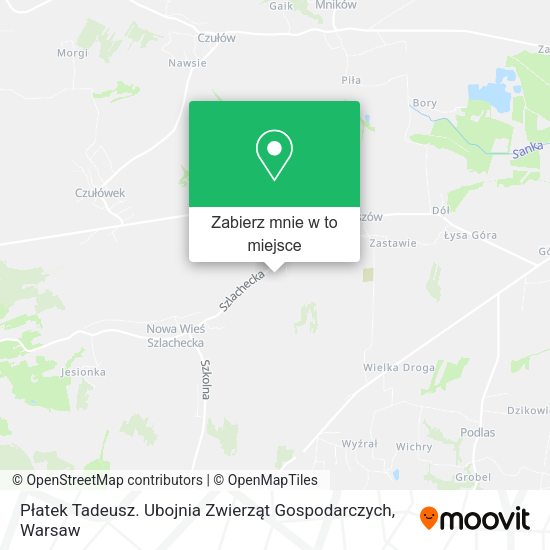 Mapa Płatek Tadeusz. Ubojnia Zwierząt Gospodarczych