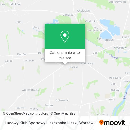 Mapa Ludowy Klub Sportowy Liszczanka Liszki