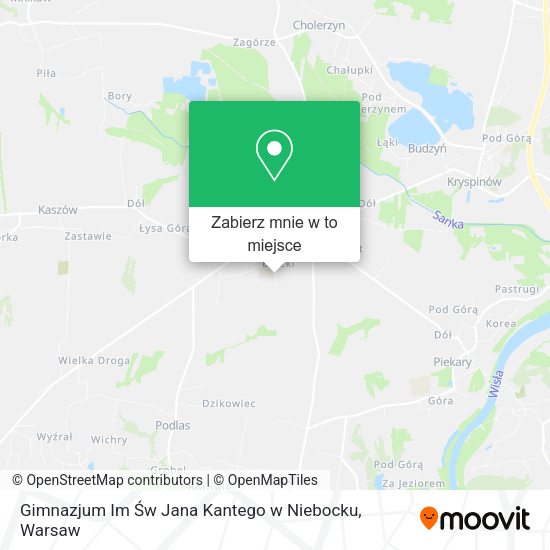 Mapa Gimnazjum Im Św Jana Kantego w Niebocku