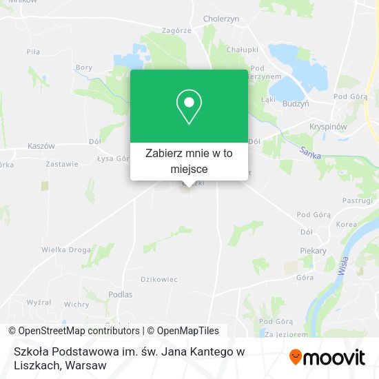 Mapa Szkoła Podstawowa im. św. Jana Kantego w Liszkach