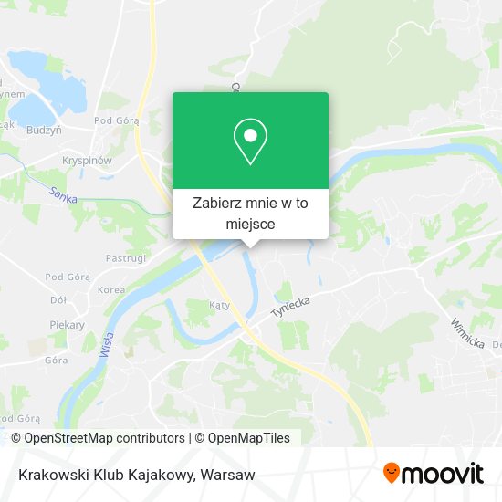 Mapa Krakowski Klub Kajakowy