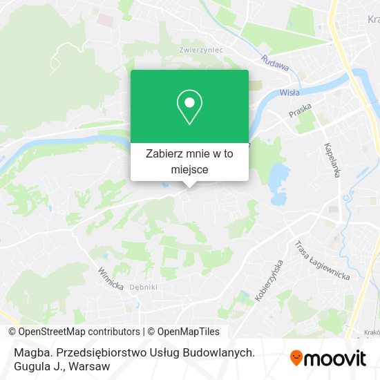 Mapa Magba. Przedsiębiorstwo Usług Budowlanych. Gugula J.