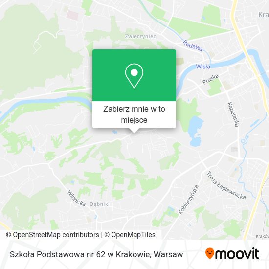 Mapa Szkoła Podstawowa nr 62 w Krakowie