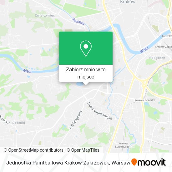 Mapa Jednostka Paintballowa Kraków-Zakrzówek