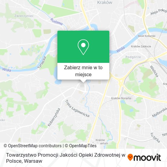 Mapa Towarzystwo Promocji Jakości Opieki Zdrowotnej w Polsce