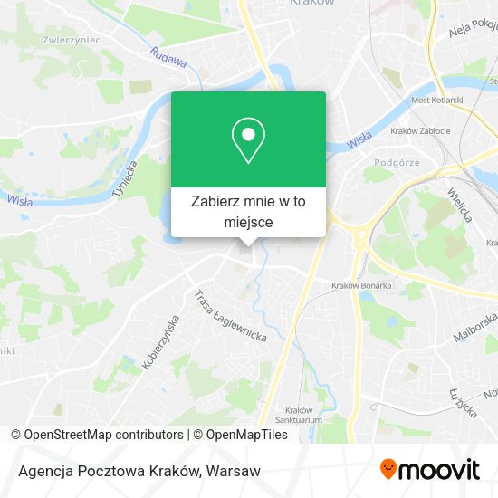 Mapa Agencja Pocztowa Kraków