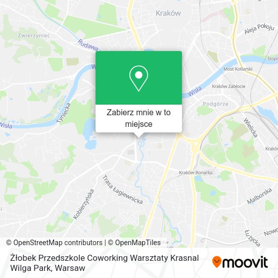 Mapa Żłobek Przedszkole Coworking Warsztaty Krasnal Wilga Park