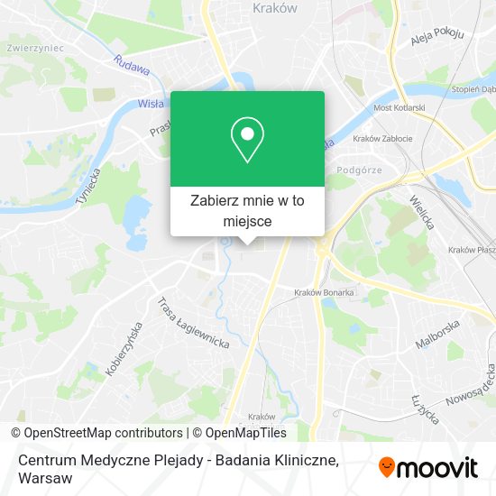 Mapa Centrum Medyczne Plejady - Badania Kliniczne