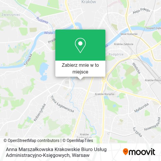Mapa Anna Marszałkowska Krakowskie Biuro Usług Administracyjno-Księgowych