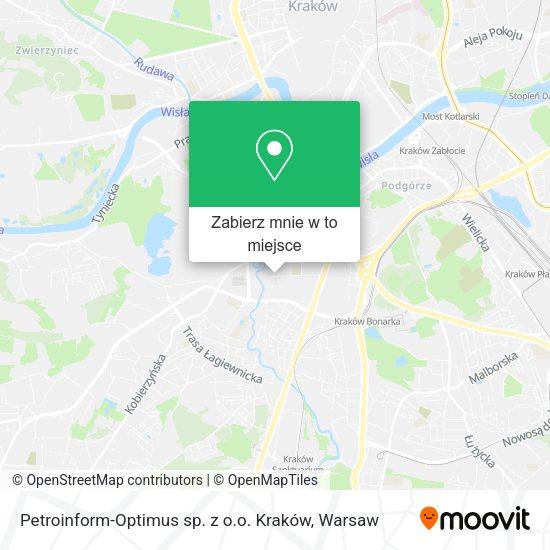 Mapa Petroinform-Optimus sp. z o.o. Kraków