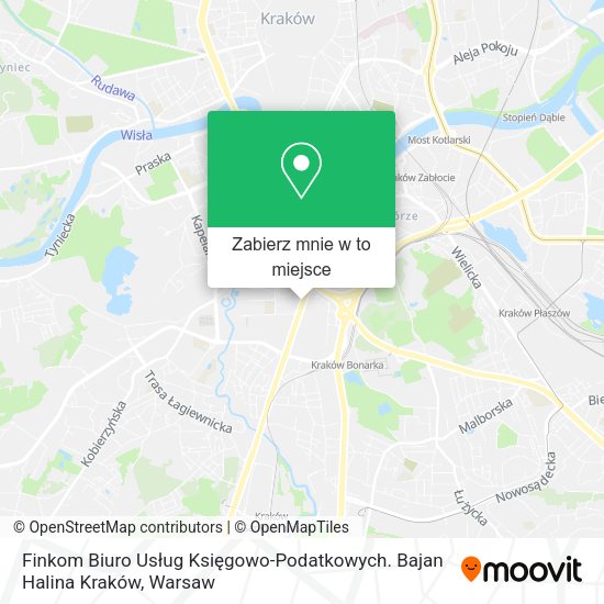 Mapa Finkom Biuro Usług Księgowo-Podatkowych. Bajan Halina Kraków