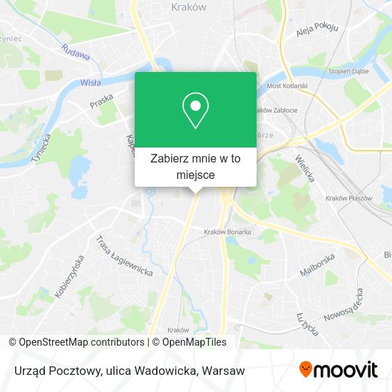 Mapa Urząd Pocztowy, ulica Wadowicka