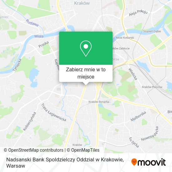 Mapa Nadsanski Bank Spoldzielczy Oddzial w Krakowie