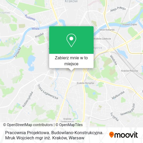 Mapa Pracownia Projektowa. Budowlano-Konstrukcyjna. Mruk Wojciech mgr inż. Kraków