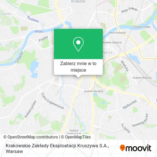 Mapa Krakowskie Zakłady Eksploatacji Kruszywa S.A.