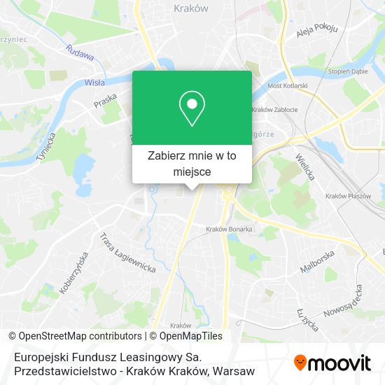 Mapa Europejski Fundusz Leasingowy Sa. Przedstawicielstwo - Kraków Kraków