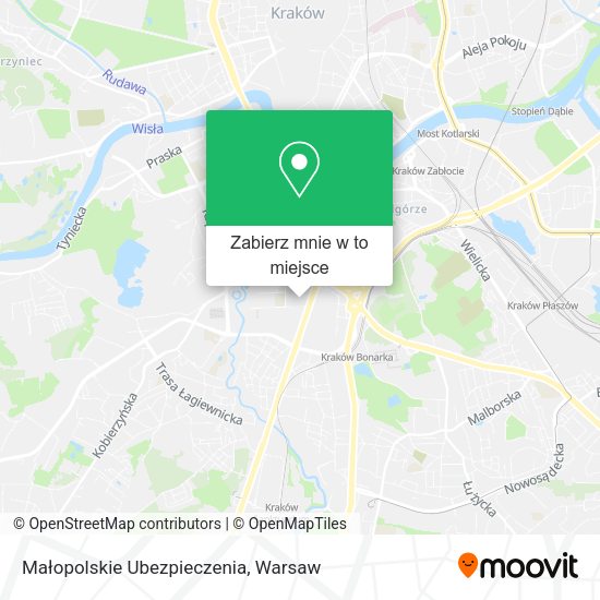 Mapa Małopolskie Ubezpieczenia