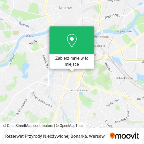 Mapa Rezerwat Przyrody Nieożywionej Bonarka