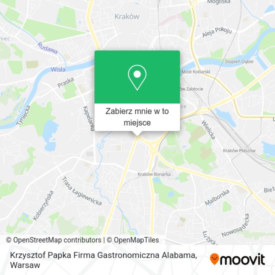 Mapa Krzysztof Papka Firma Gastronomiczna Alabama