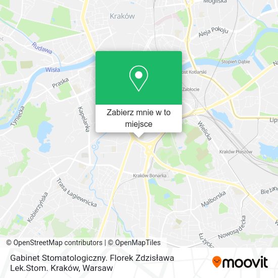 Mapa Gabinet Stomatologiczny. Florek Zdzisława Lek.Stom. Kraków