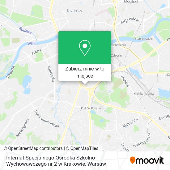 Mapa Internat Specjalnego Ośrodka Szkolno- Wychowawczego nr 2 w Krakowie