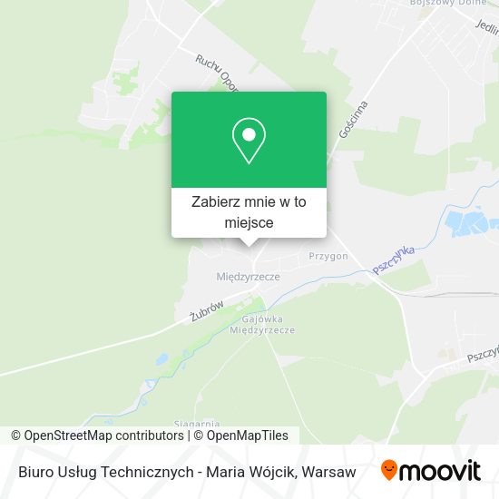 Mapa Biuro Usług Technicznych - Maria Wójcik