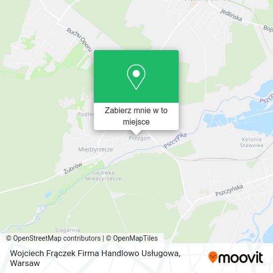 Mapa Wojciech Frączek Firma Handlowo Usługowa