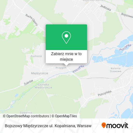 Mapa Bojszowy Międzyrzecze ul. Kopalniana