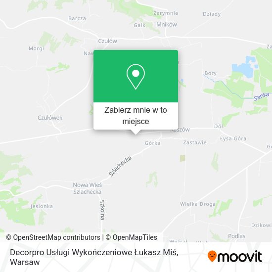 Mapa Decorpro Usługi Wykończeniowe Łukasz Miś